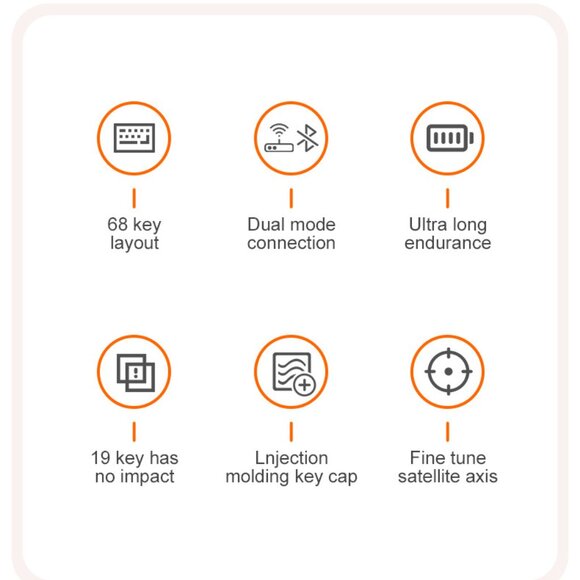 Zhiyoulang K68 Bluetooth wireless dual-mode game mechanical keyboard - Picture 13 of 14